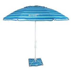 Tommy Bahama with AnchorX 7-ft blue striped Beach Umbrella